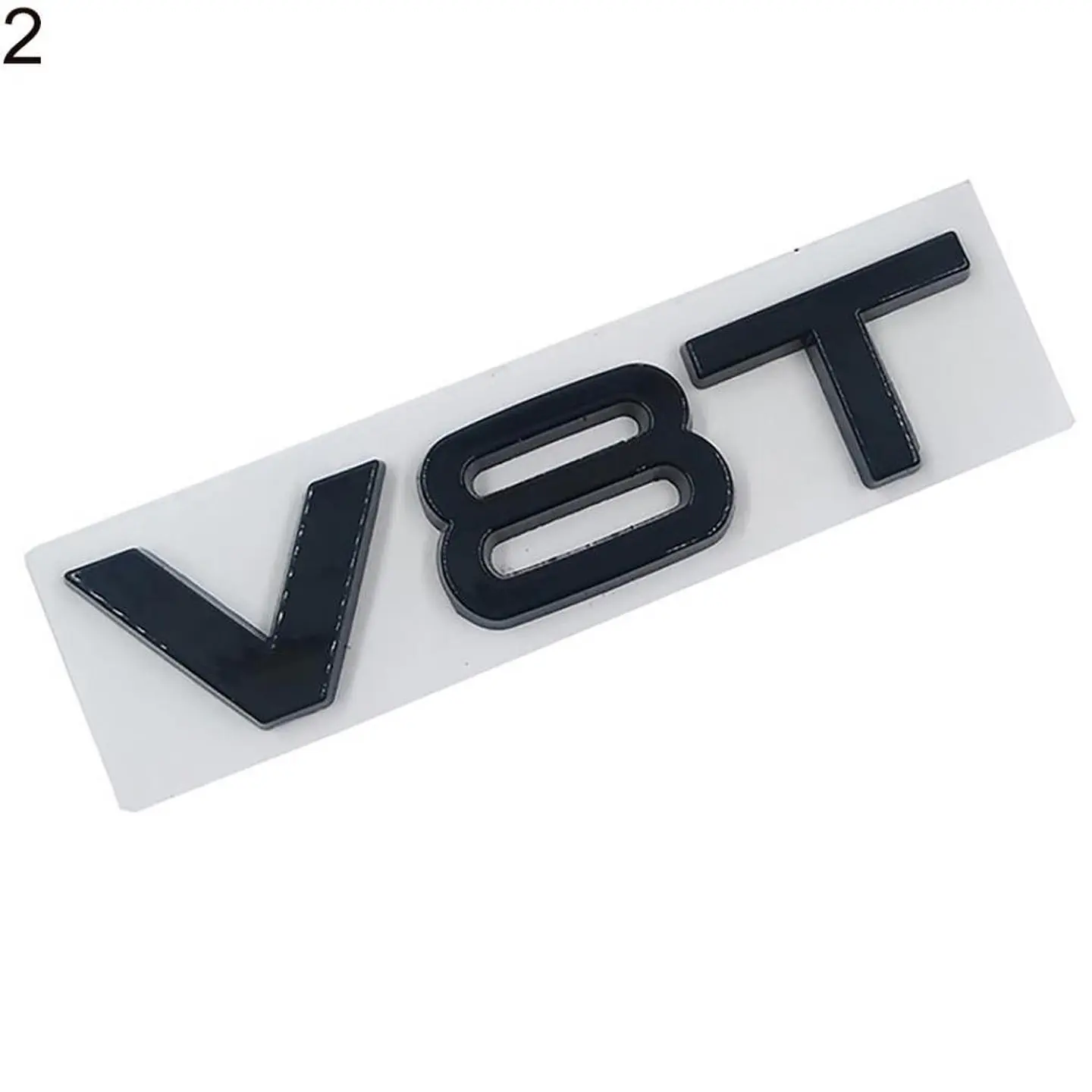 Logo V8t Emblema V8 T Para Audi 8x1.8cm Metálico Negro 2