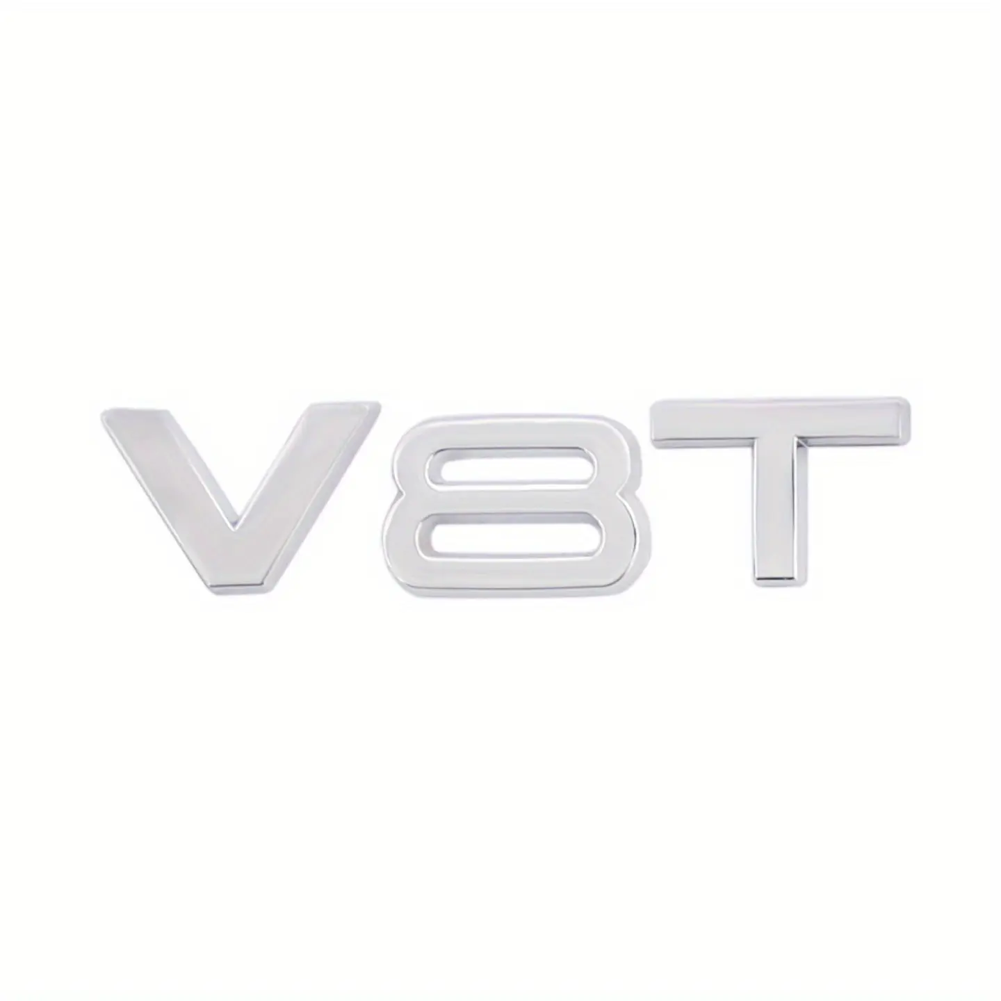 Logo V8t Emblema V8 T Para Audi 8x1.8cm Metálico Cromado 1