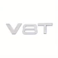 Logo V8t Emblema V8 T Para Audi 8x1.8cm Metálico Cromado - Miniatura 1