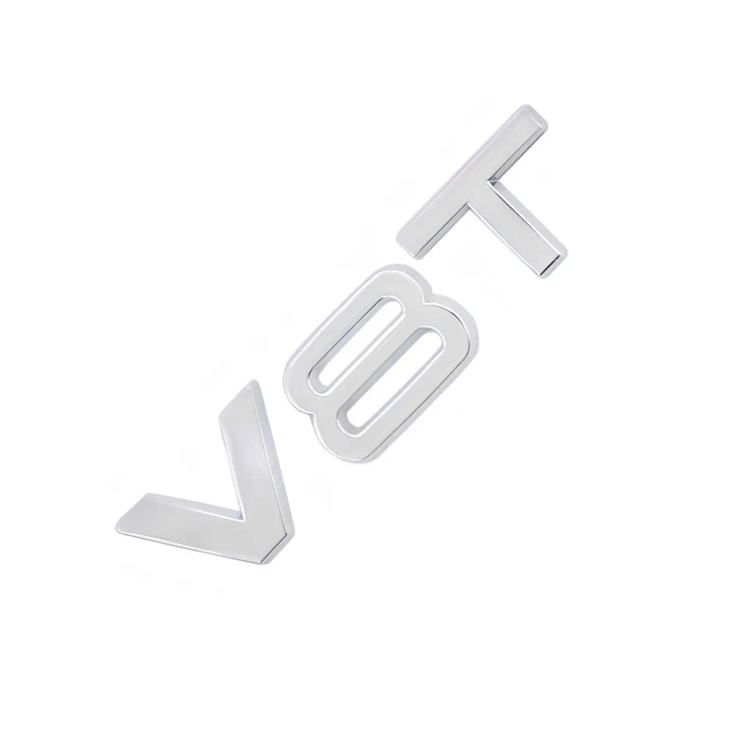 Logo V8t Emblema V8 T Para Audi 8x1.8cm Metálico Cromado 3