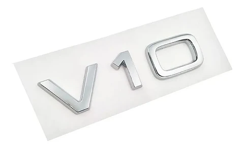 Logo Emblema V10 Para Audi Cromado