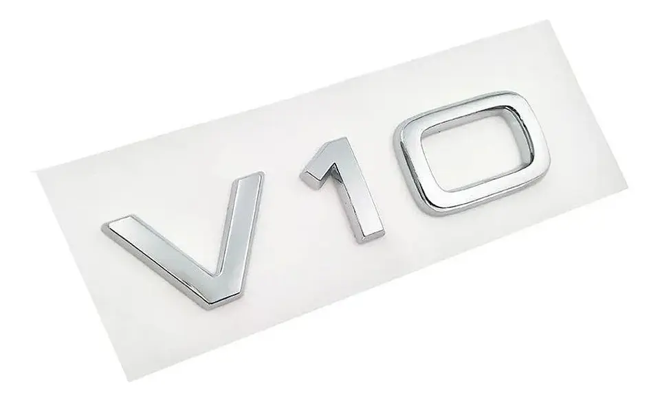 Logo Emblema V10 Para Audi Cromado 1