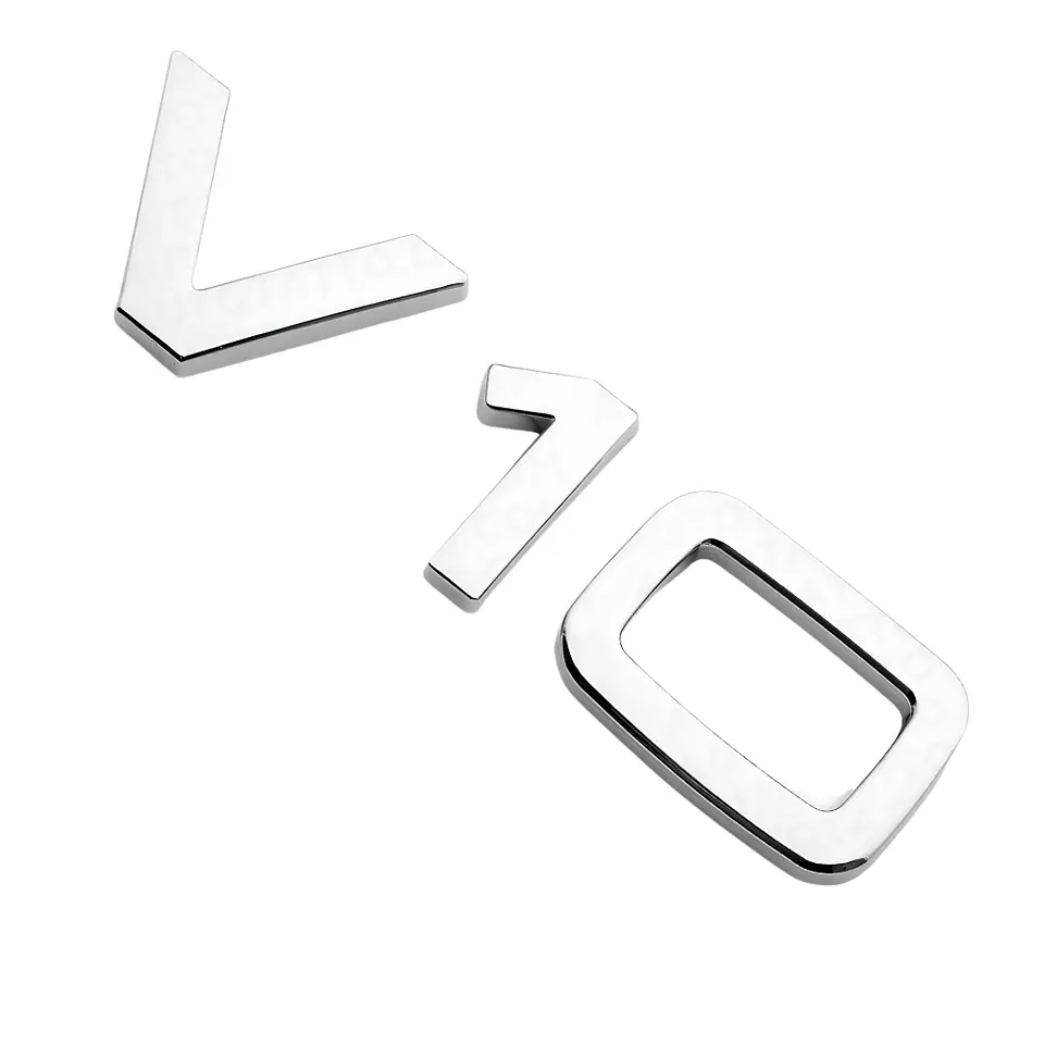 Logo Emblema V10 Para Audi Cromado 2