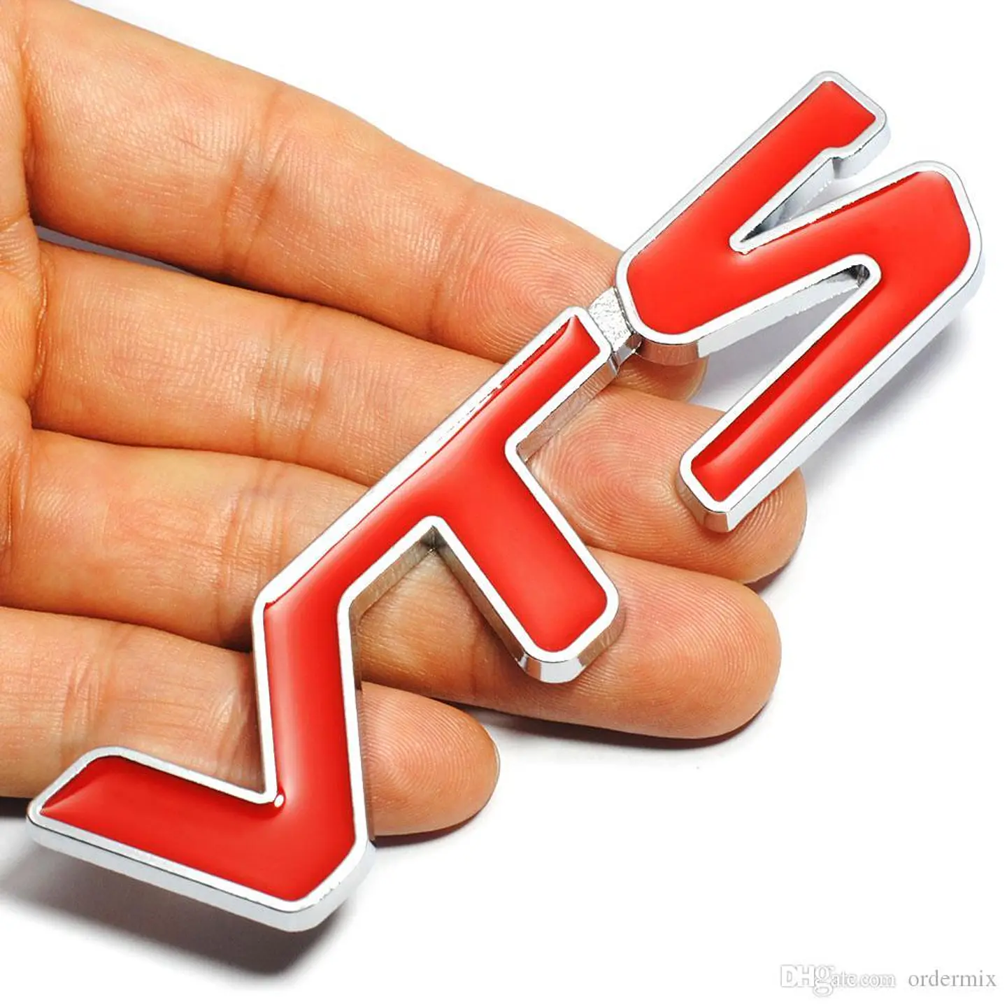 Logo Emblema Vts Para Citroen 9.8x2.4cm Metalico Rojo 2