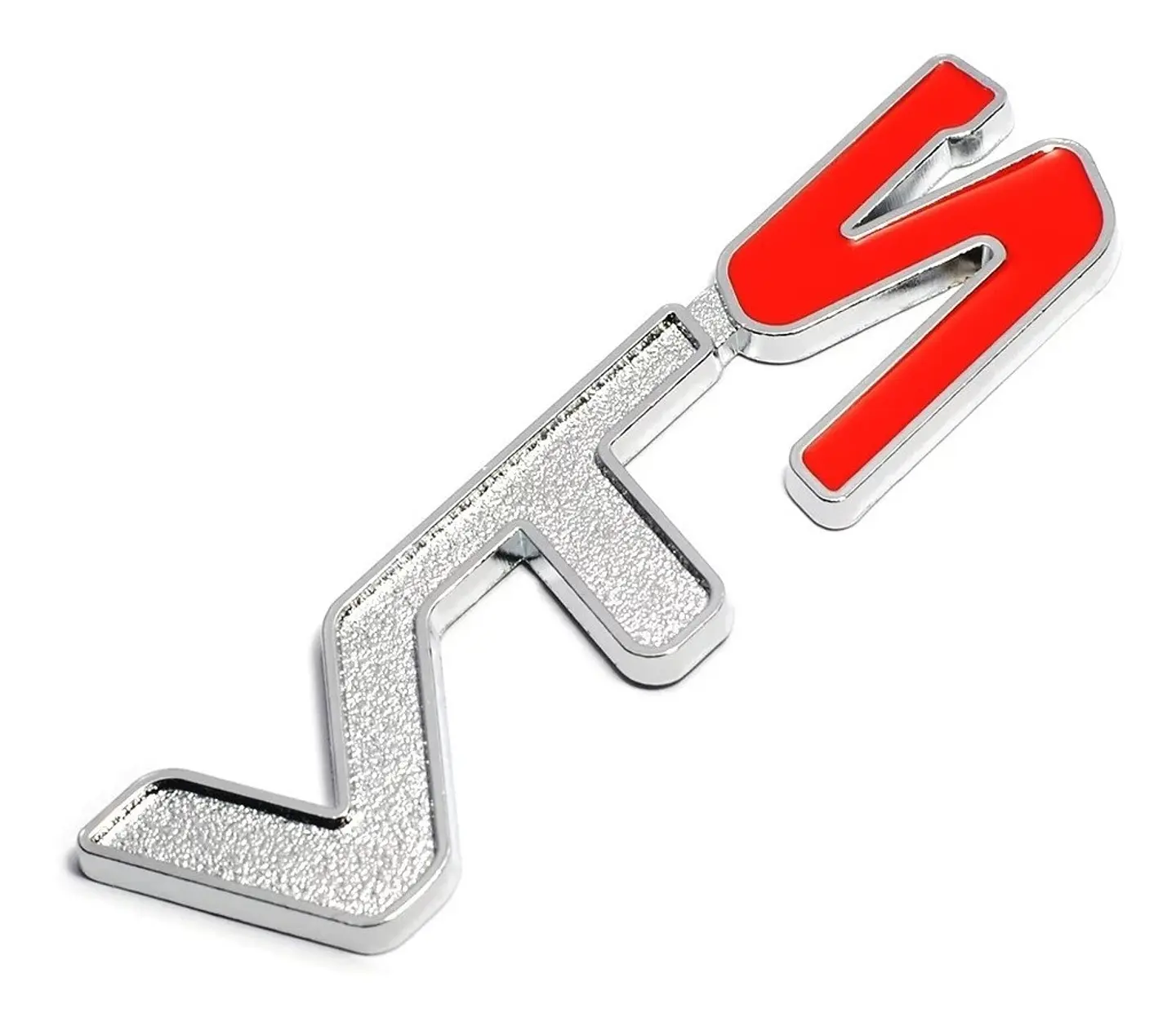 Logo Emblema Vts Para Citroen 9.8x2.4cm Metalico Cromado con Rojo 1