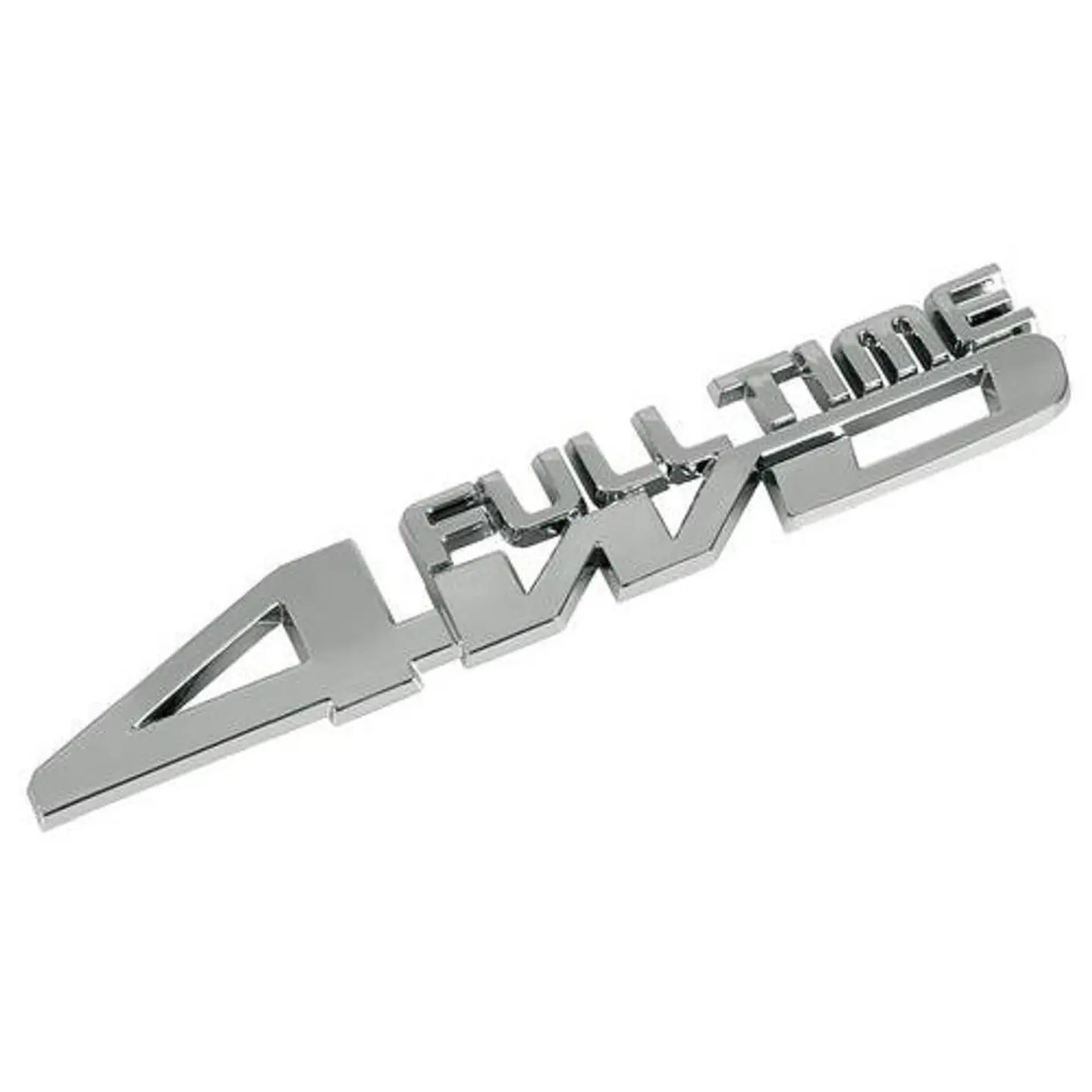 Logo Emblema 4wd Full Time 15.4x2.6cm Metalico Cromado 1