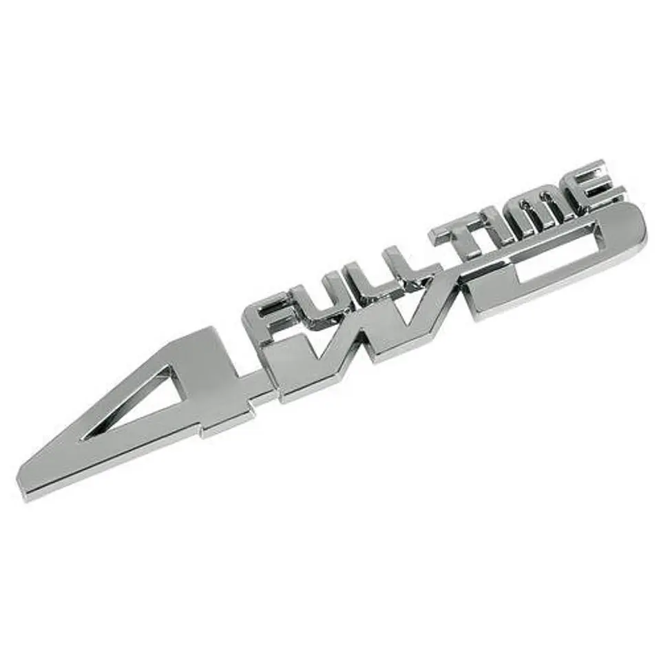 Logo Emblema 4wd Full Time 15.4x2.6cm Metalico Cromado 1