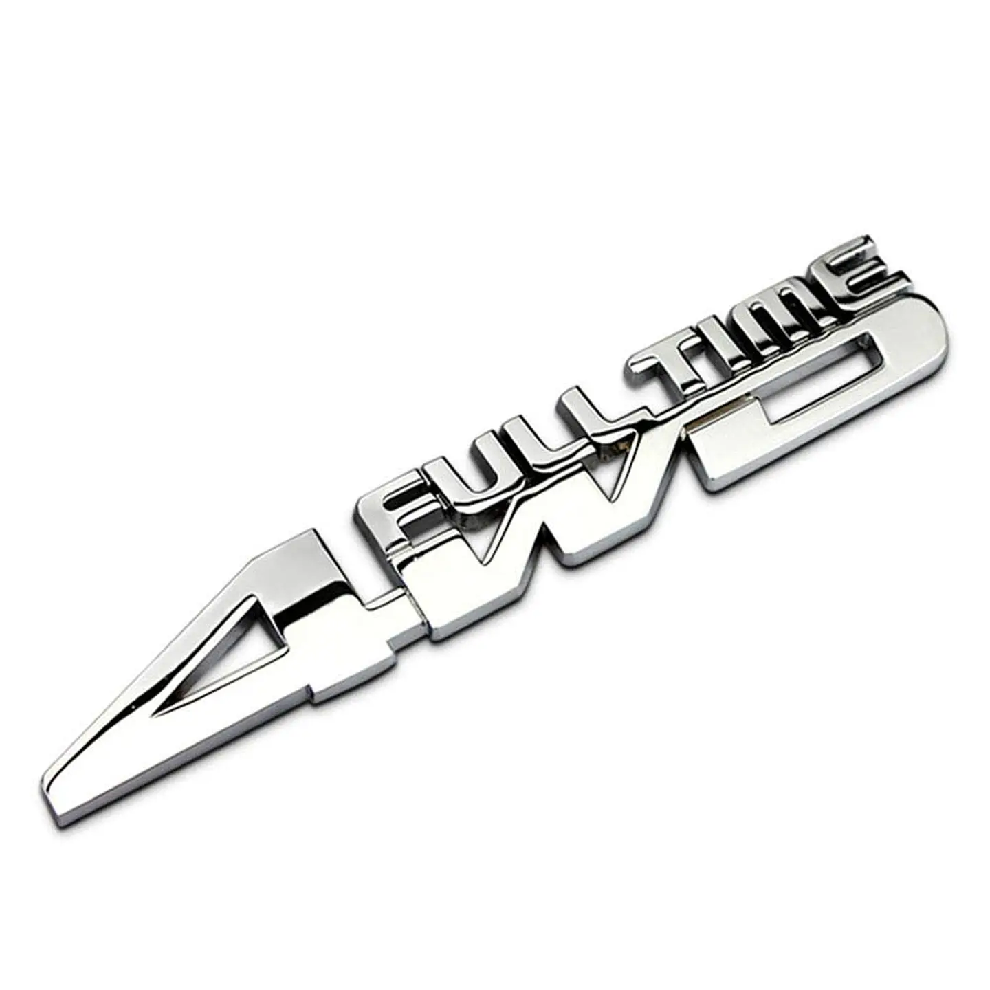Logo Emblema 4wd Full Time 15.4x2.6cm Metalico Cromado 2