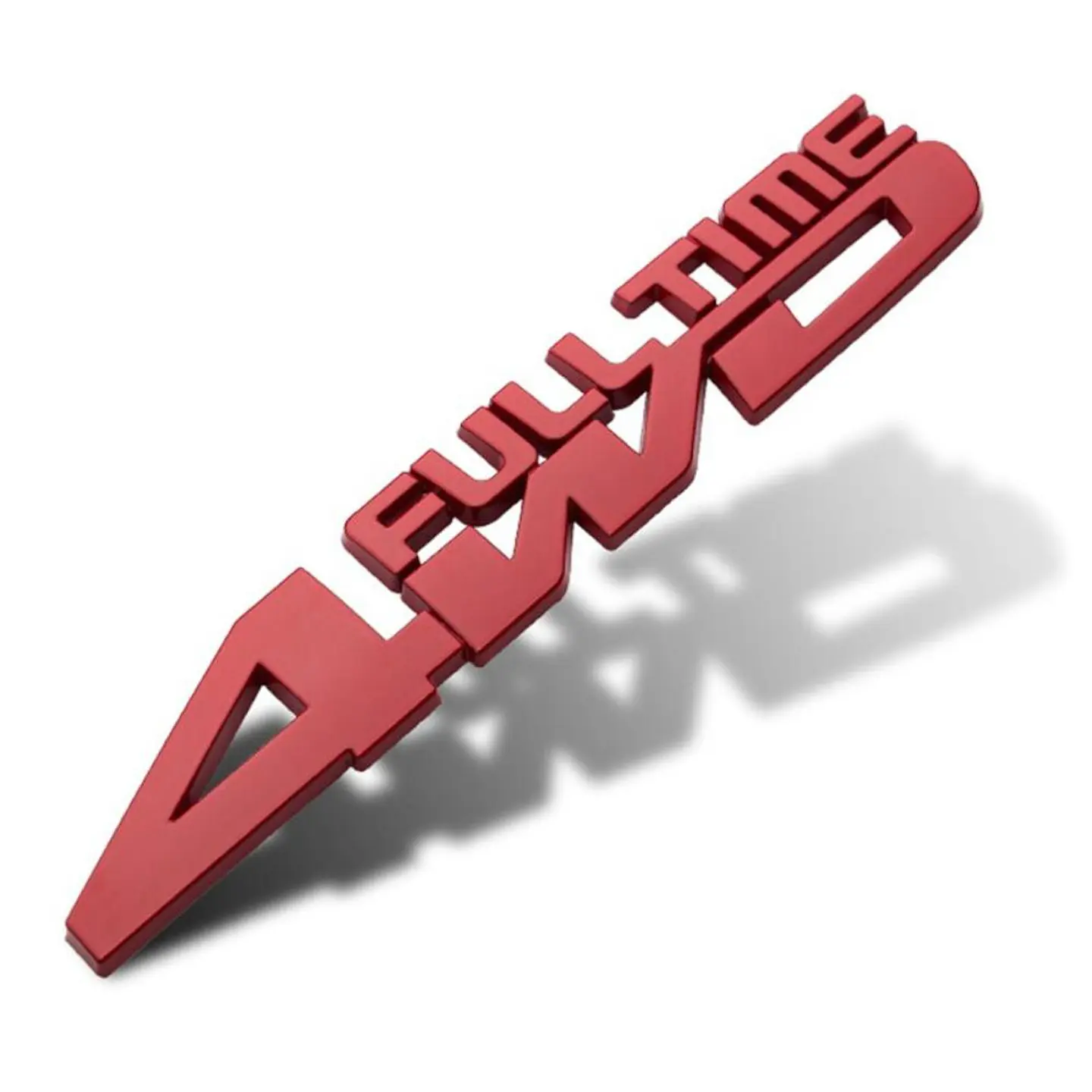 Logo Emblema 4wd Full Time 15.4x2.6cm Metalico Rojo 1