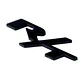 Logo Rt Emblema R/t Para Dodge 9x3cm Negro - Miniatura 1