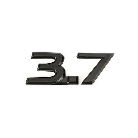 Logo Emblema 3.7 Multimarca 5.3x2cm Metalico Negro