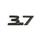 Logo Emblema 3.7 Multimarca 5.3x2cm Metalico Negro - Miniatura 1