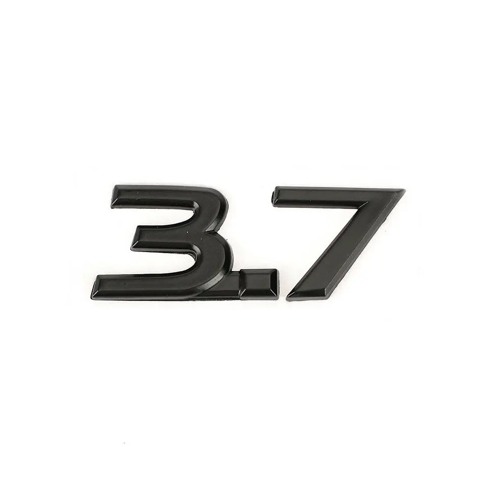 Logo Emblema 3.7 Multimarca 5.3x2cm Metalico Negro 1