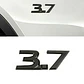 Logo Emblema 3.7 Multimarca 5.3x2cm Metalico Negro - Miniatura 2