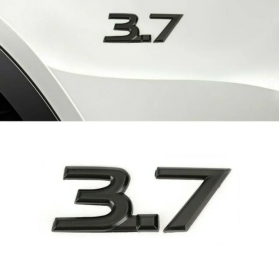 Logo Emblema 3.7 Multimarca 5.3x2cm Metalico Negro 2