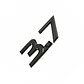 Logo Emblema 3.7 Multimarca 5.3x2cm Metalico Negro - Miniatura 3
