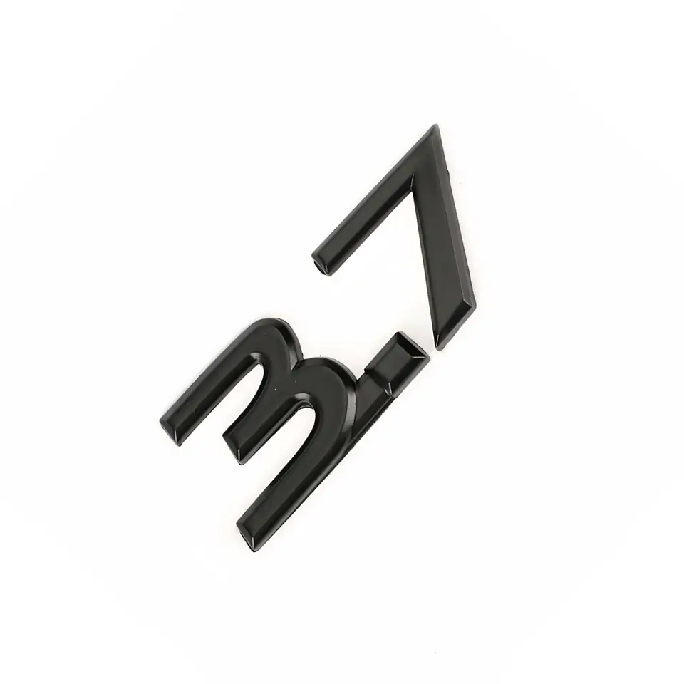 Logo Emblema 3.7 Multimarca 5.3x2cm Metalico Negro 3