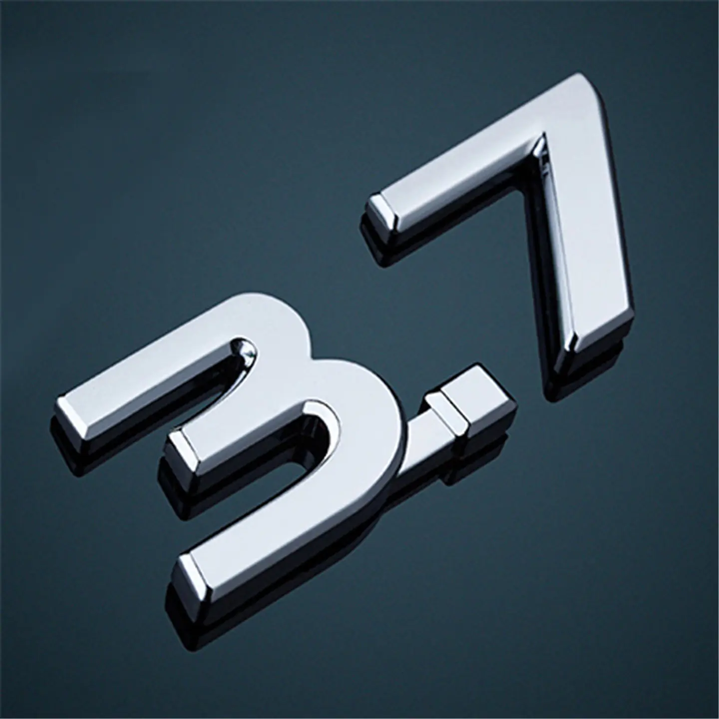 Logo Emblema 3.7 Multimarca 5.3x2cm Metalico Cromado 2