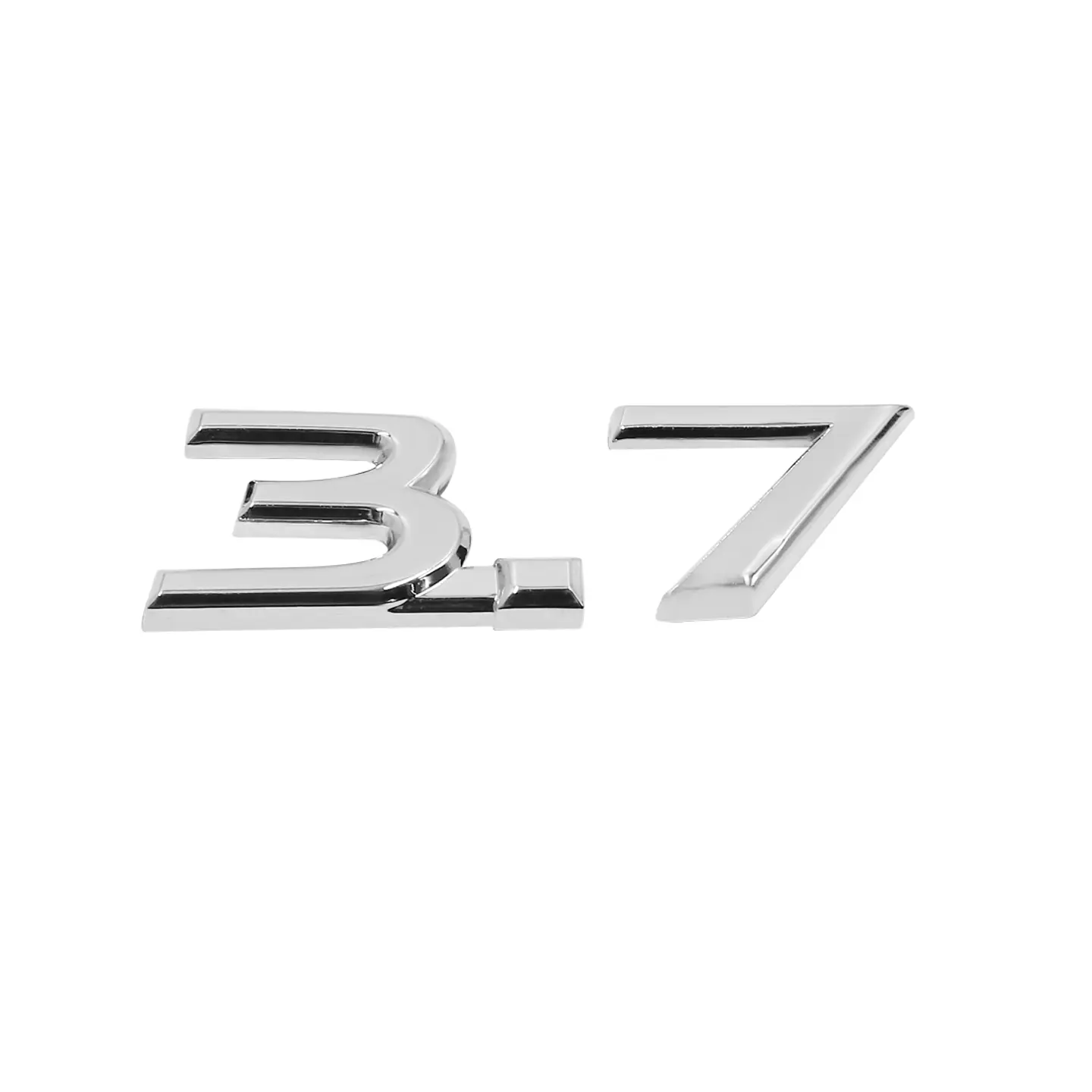 Logo Emblema 3.7 Multimarca 5.3x2cm Metalico Cromado 1