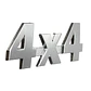 Logo Emblema 4x4 Multimarca 8.8x3.5cm Metalico - Miniatura 3