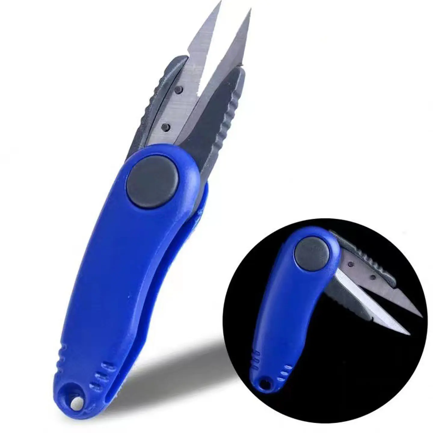 Herramienta Tijera Pesca Corta Linea Multifilamento Nylon Azul 1