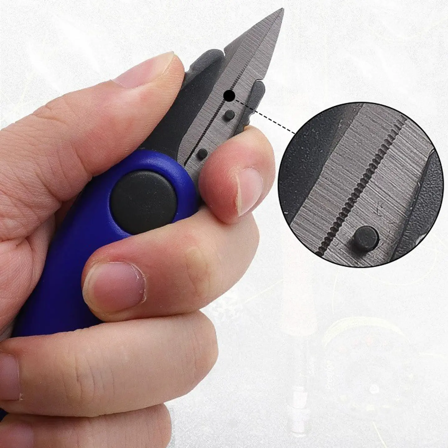 Herramienta Tijera Pesca Corta Linea Multifilamento Nylon Azul 5
