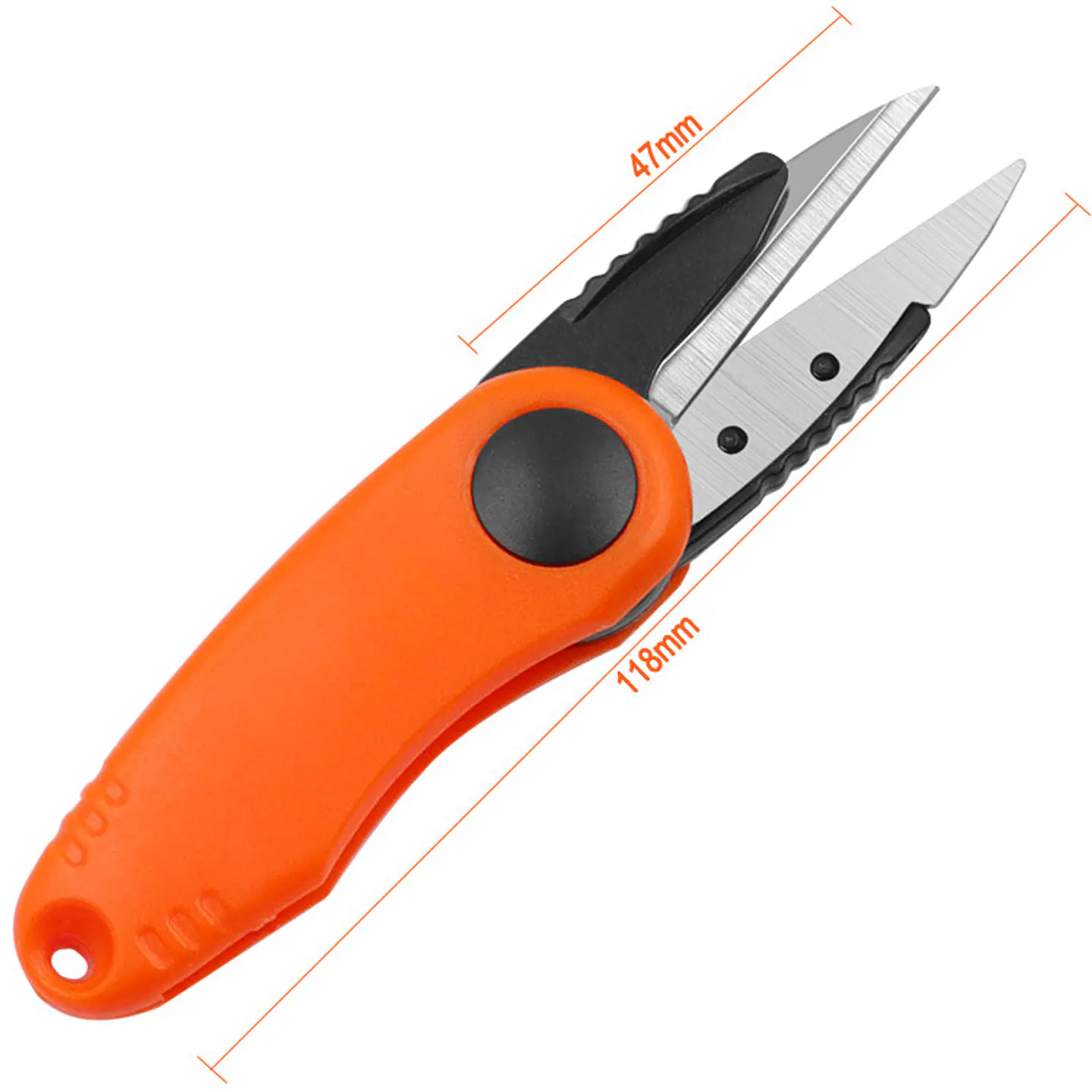 Herramienta Tijera Pesca Corta Linea Multifilamento Nylon Naranja 2