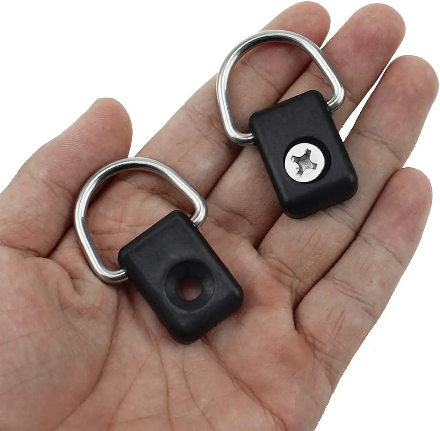 10x Anillos D-ring Ganchos Sujetador Amarre Accesorio Kayak Rectangular 3