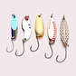 Kit X5 Señuelos Chispas Vib Cucharas 3.5grs Pesca Más Caja - Miniatura 5
