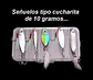 Kit X5 Señuelos Chispas Vib Cucharas 10grs Pesca Más Caja - Miniatura 2