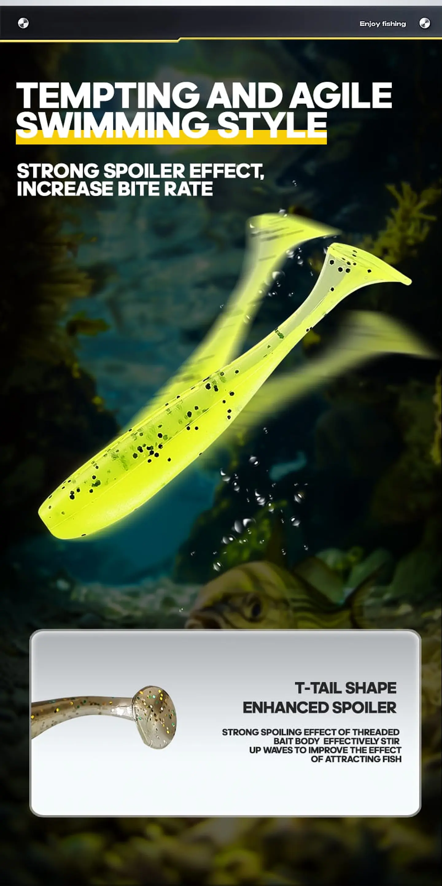 Kit 36 Piezas Pesca Señuelos Vinilo Anzuelo Cabeza Plomada 6