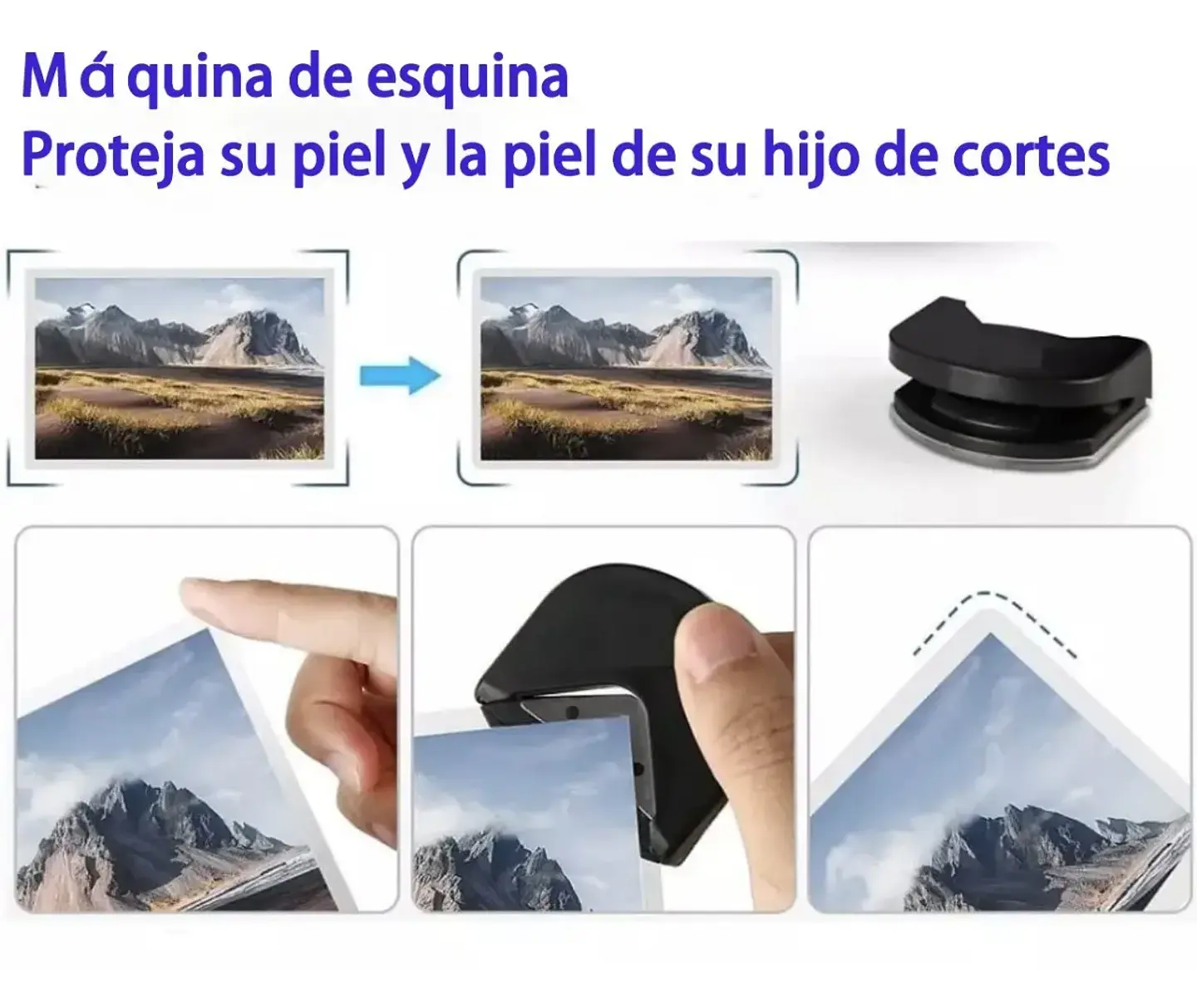 Redondeador Puntas Cortador Esquinas Despuntador Micas Hojas Negro 5