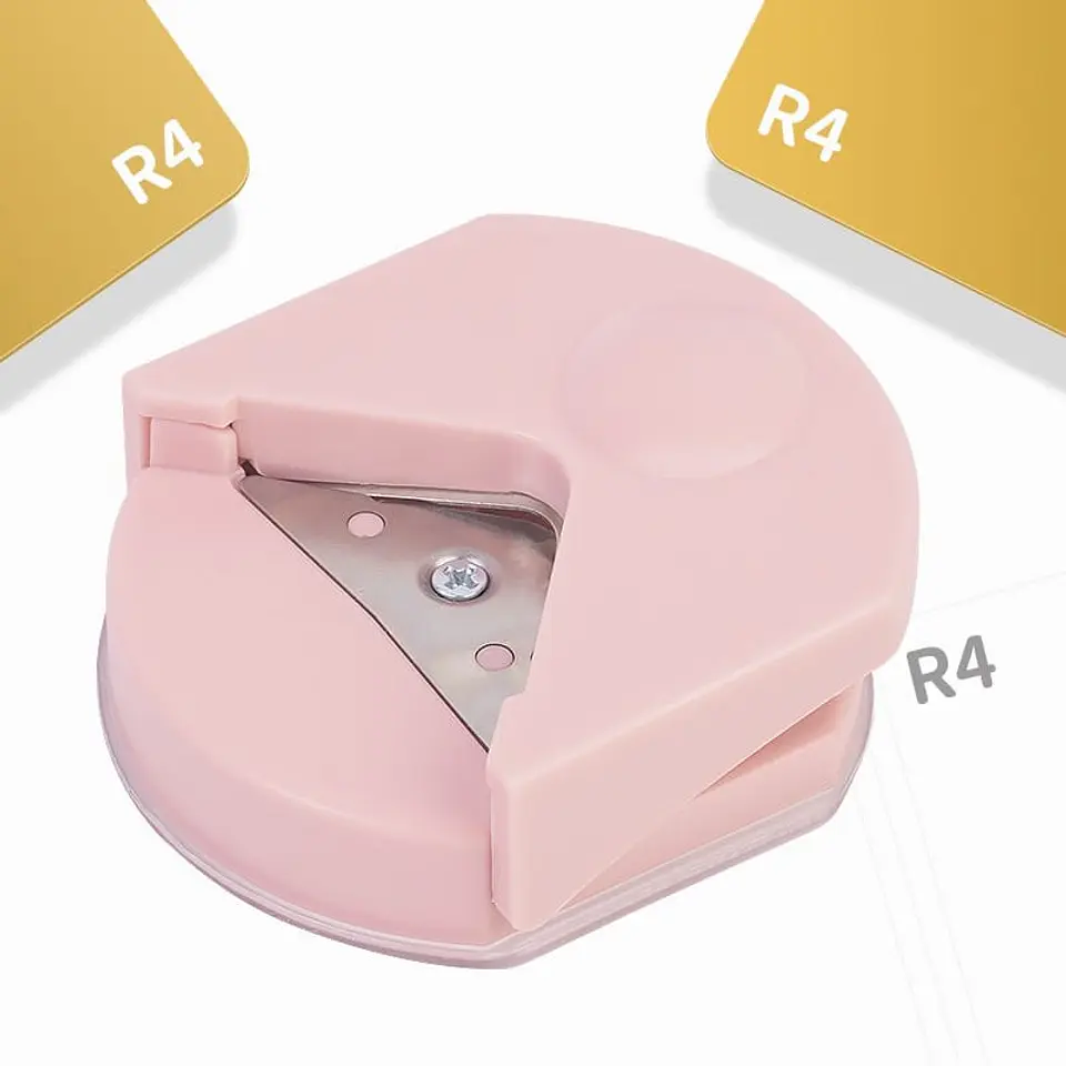 Redondeador Puntas Cortador Esquinas Despuntador Micas Hojas Rosado 2