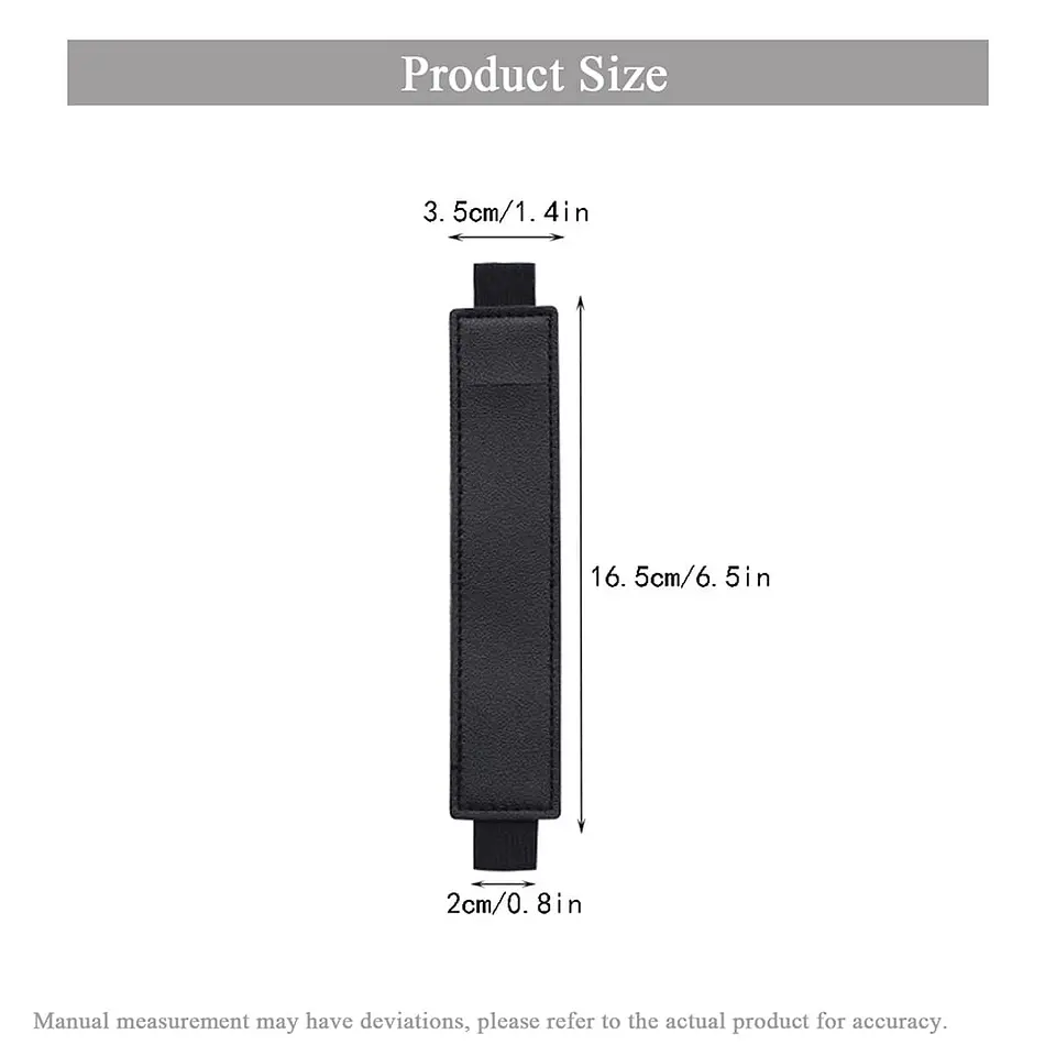 Funda Pluma Porta Lápiz Cuerina para Agenda Libreta Tablet Etc Negro 3