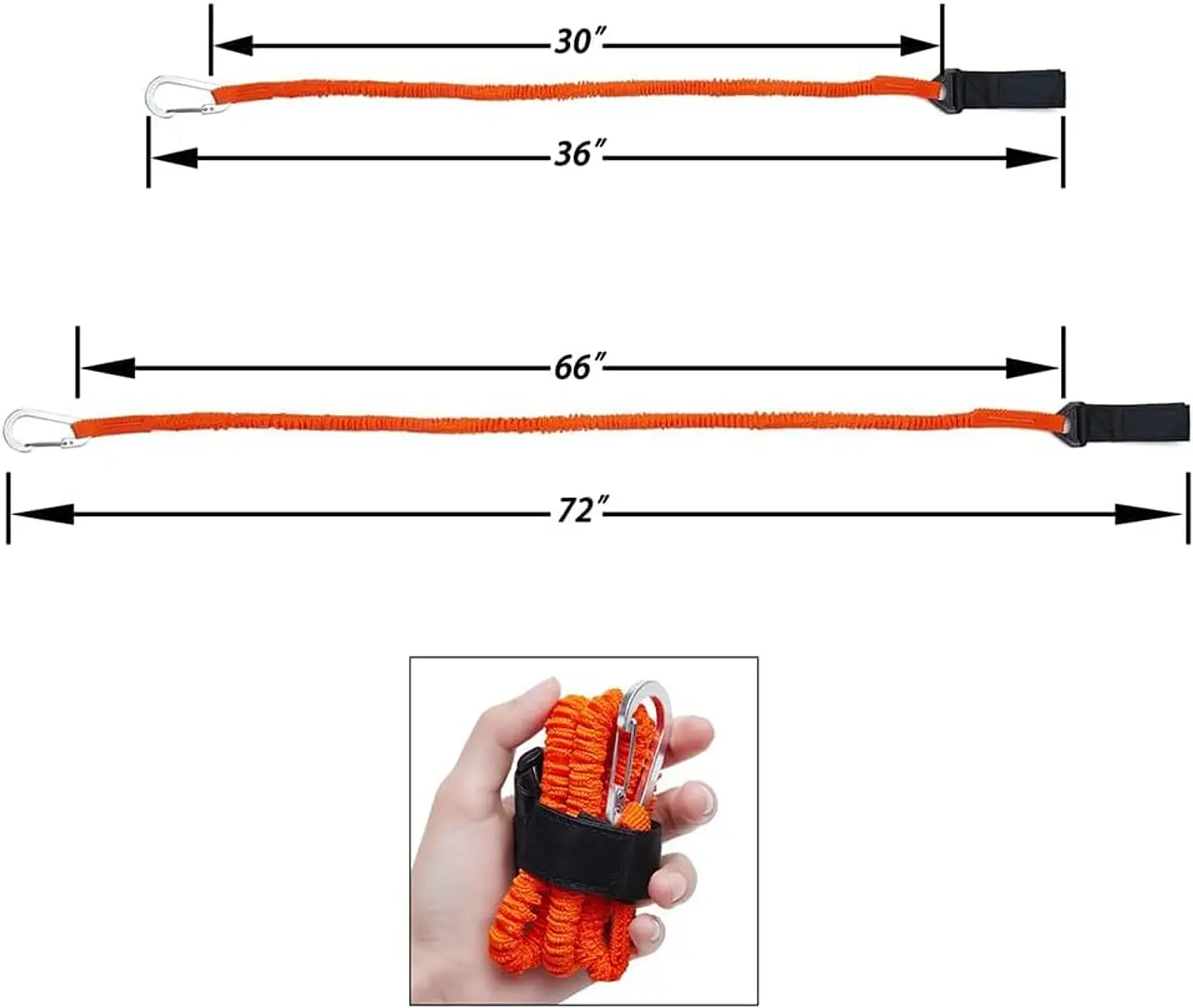 Leash Seguridad Cuerda Retráctil Para Remo Kayak Paddle 5