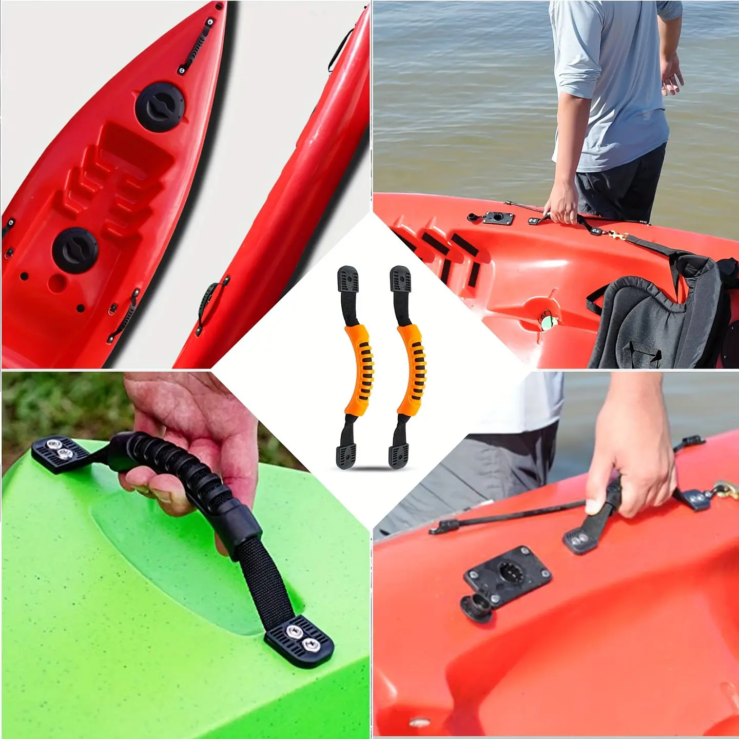 X2 Asas Mango Manillas Transporte Kayak Canoas Etc 4