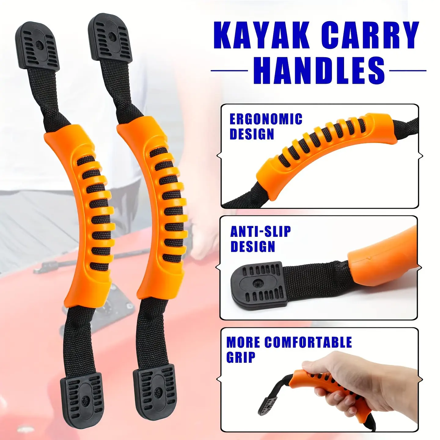 X2 Asas Mango Manillas Transporte Kayak Canoas Etc 5