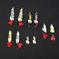 Kit 10 Señuelos Pesca Chispas Metal Cucharas + Caja - Miniatura 6