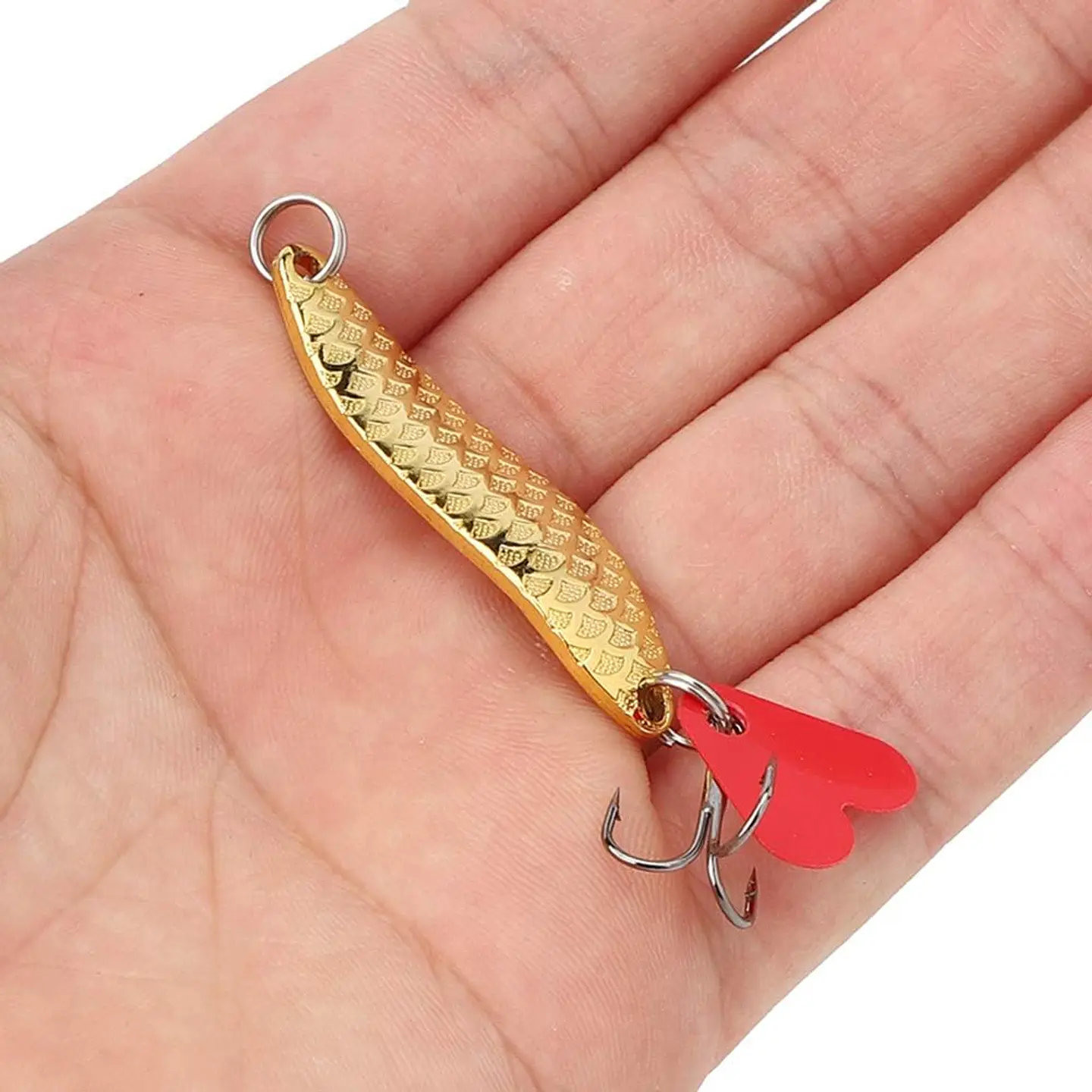 Kit 10 Señuelos Pesca Chispas Metal Cucharas + Caja 9
