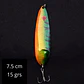 Señuelo Pesca Cuchara Chispa Metal 75mm 15grs Lago Truchas - Miniatura 1