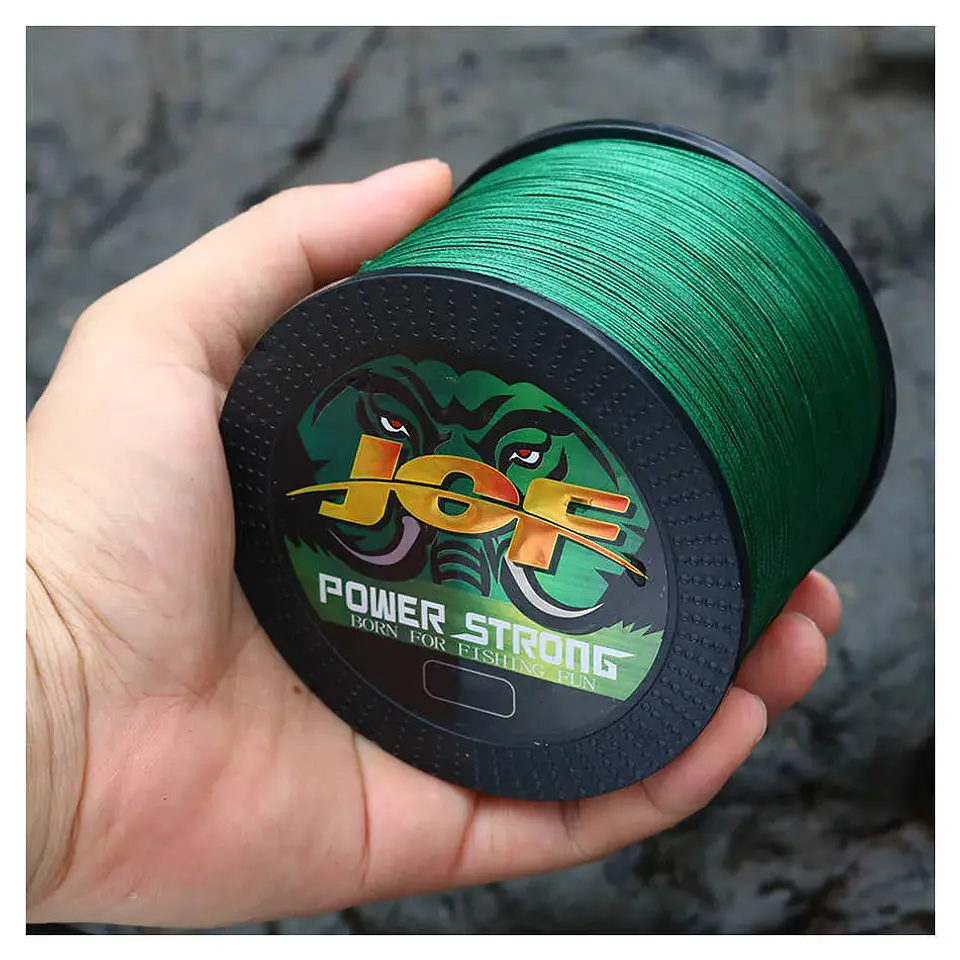 Multifilamento Línea Pesca Jof Power Strong 300m X4 0.23mm 13.6kg verde 3