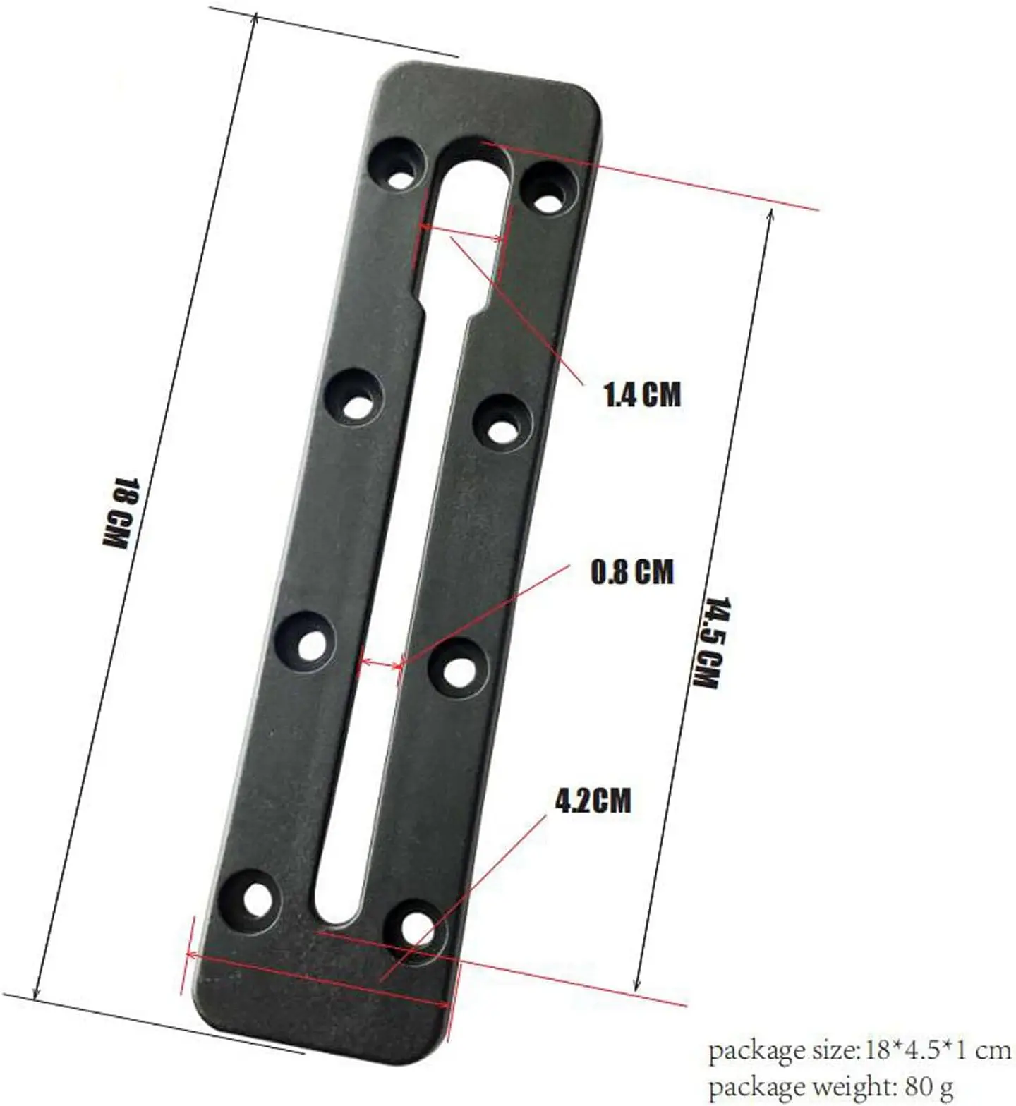 Pista Riel 18cm Soporte Accesorios Para Kayak Botes Etc 5