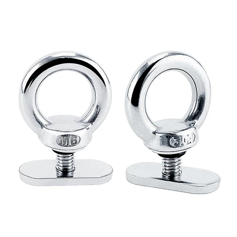 2x Ojales Para Amarre Tornillo M6 Para Riel Kayak Barco Etc