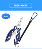Alicate Pesca Pinzas Anzuelo Herramienta Cortante Multifunción Azul - Miniatura 2