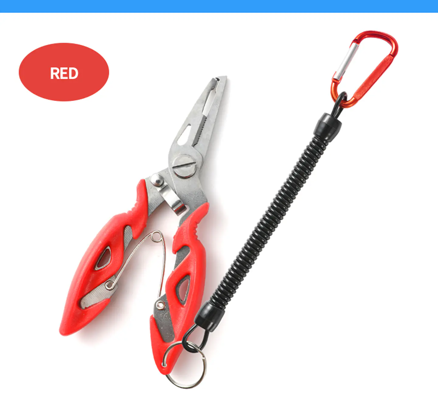 Alicate Pesca Pinzas Anzuelo Herramienta Cortante Multifunción Rojo 1