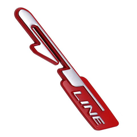 Emblema Multimarca Logo Para Peugeot Kia Gt Line 11.2x1.8cm Rojo