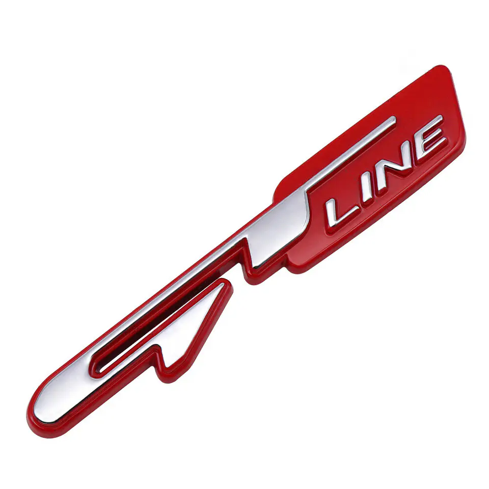 Emblema Multimarca Logo Para Peugeot Kia Gt Line 11.2x1.8cm Rojo 2