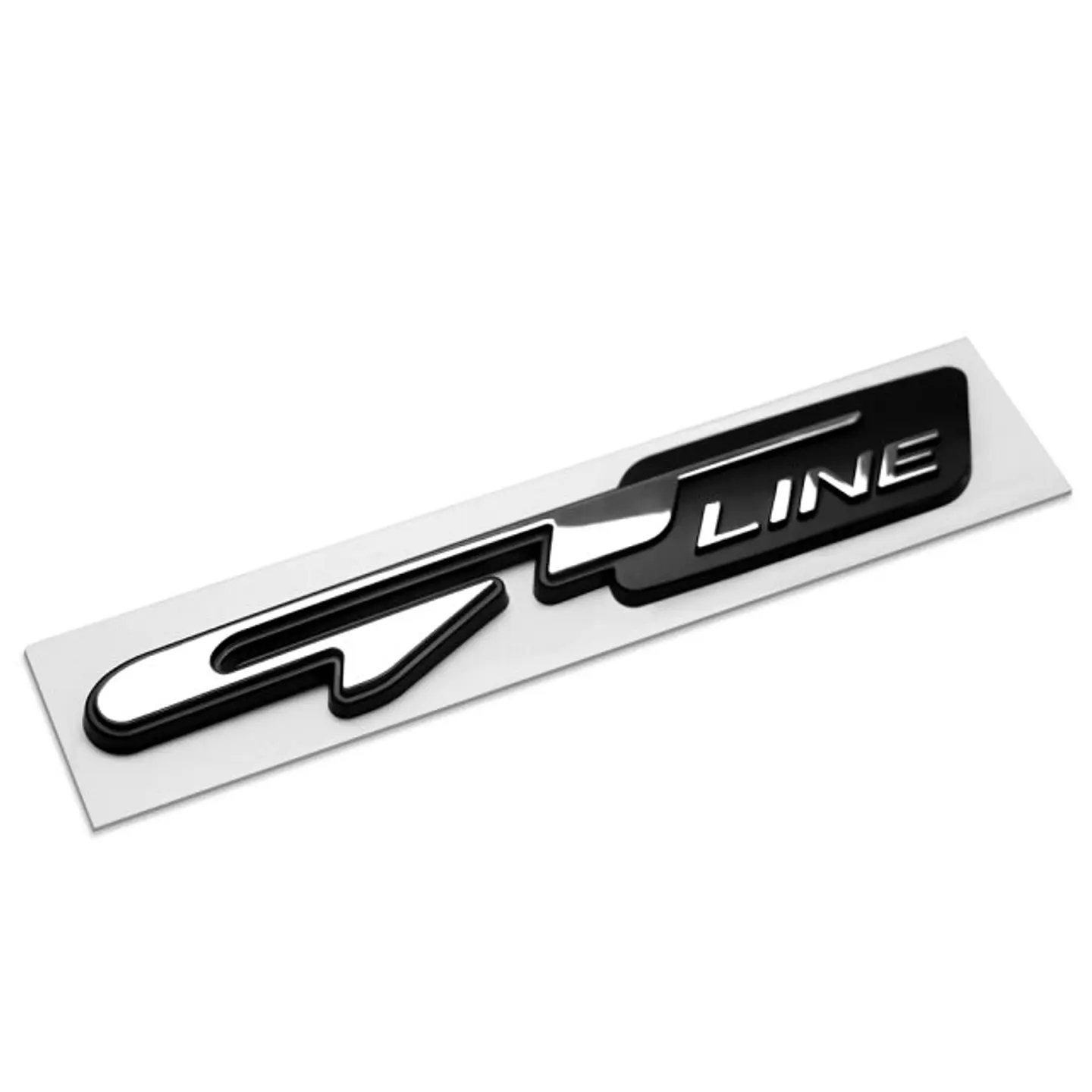 Emblema Multimarca Logo Para Peugeot Kia Gt Line 11.2x1.8cm Negro 1