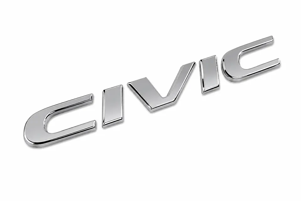 Logo Emblema Para Honda Civic 14.2x2cm 2
