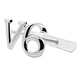 Logo Multimarcas Emblema Frontal Parrilla V6 7.7x3.8cm Cromado - Miniatura 1